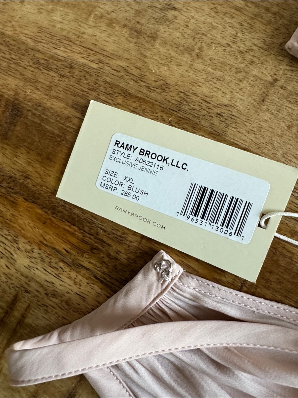RAMY Brook exclusive Jennie Blush Pink Halter Ruffle Sleeveless tank Top NWT NEW - Picture 4 of 6